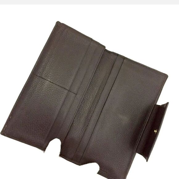 Authentic BVLGARI Logo Canvas Leather Long Bifold Wallet - Picture 5 of 8